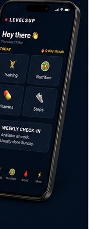 LevelsUp app home screen